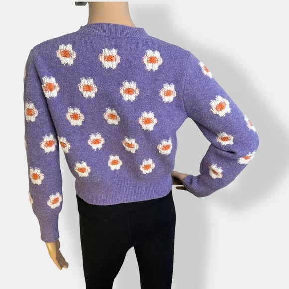 CIDER Purple‎ Floral Cardigan - Picture 3 of 5